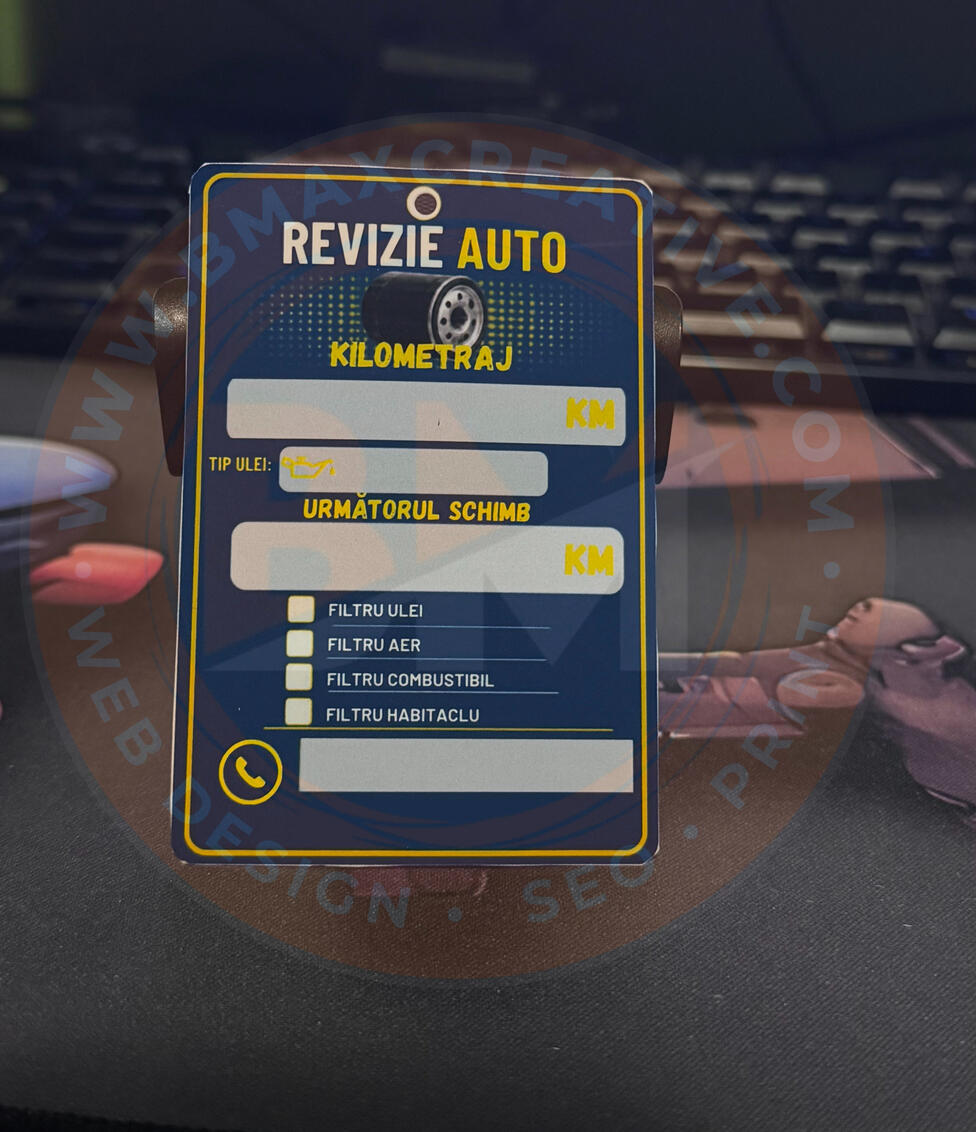 Cartonașe Revizie Auto